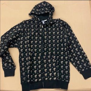 Famous stars and straps zip up hoodie